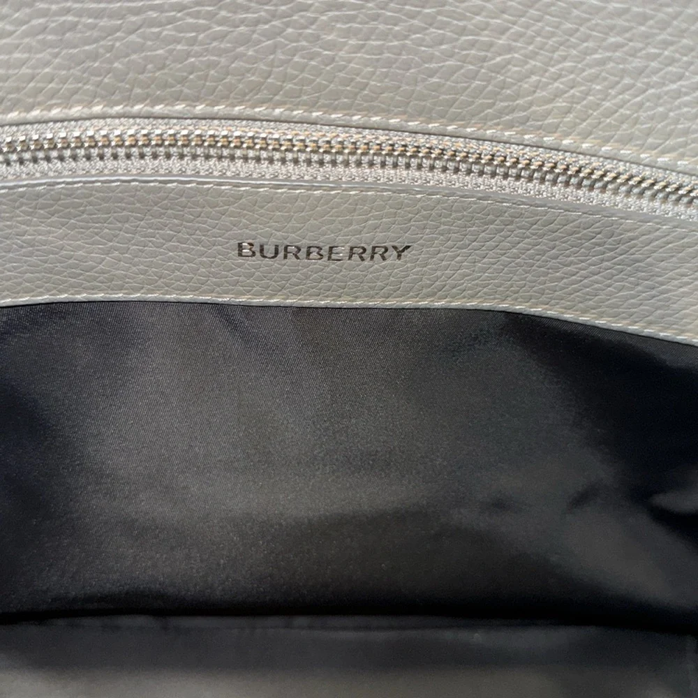 Burberry Leather Embossed Logo Unisex Messenger Bag